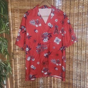 Los Angeles Anaheim Angel Hawaiian Aloha Shirt XL
